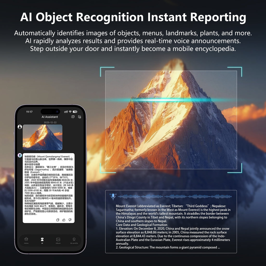 Blackview AI Smart Glasses with Camera, 1080P HD Video & Photo Capture, Real-Time Translation, Recording Glasses with AI Assistant for Women & Men, Open-Ear Audio for Travel (Photochromic)