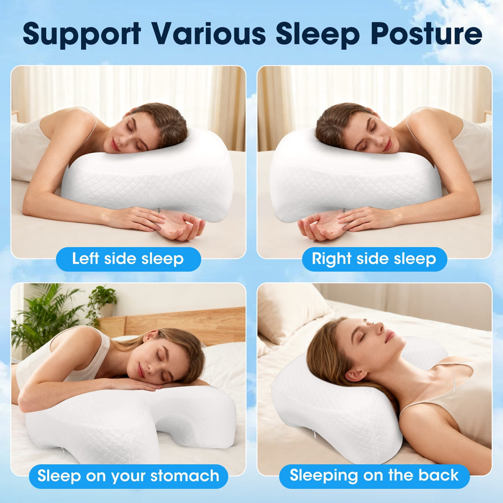 Side Sleeper Pillow, Arm Pillow, Ergonomic Cervical Pillow for Neck, Shoulder & Rotator Cuff Pain Relief