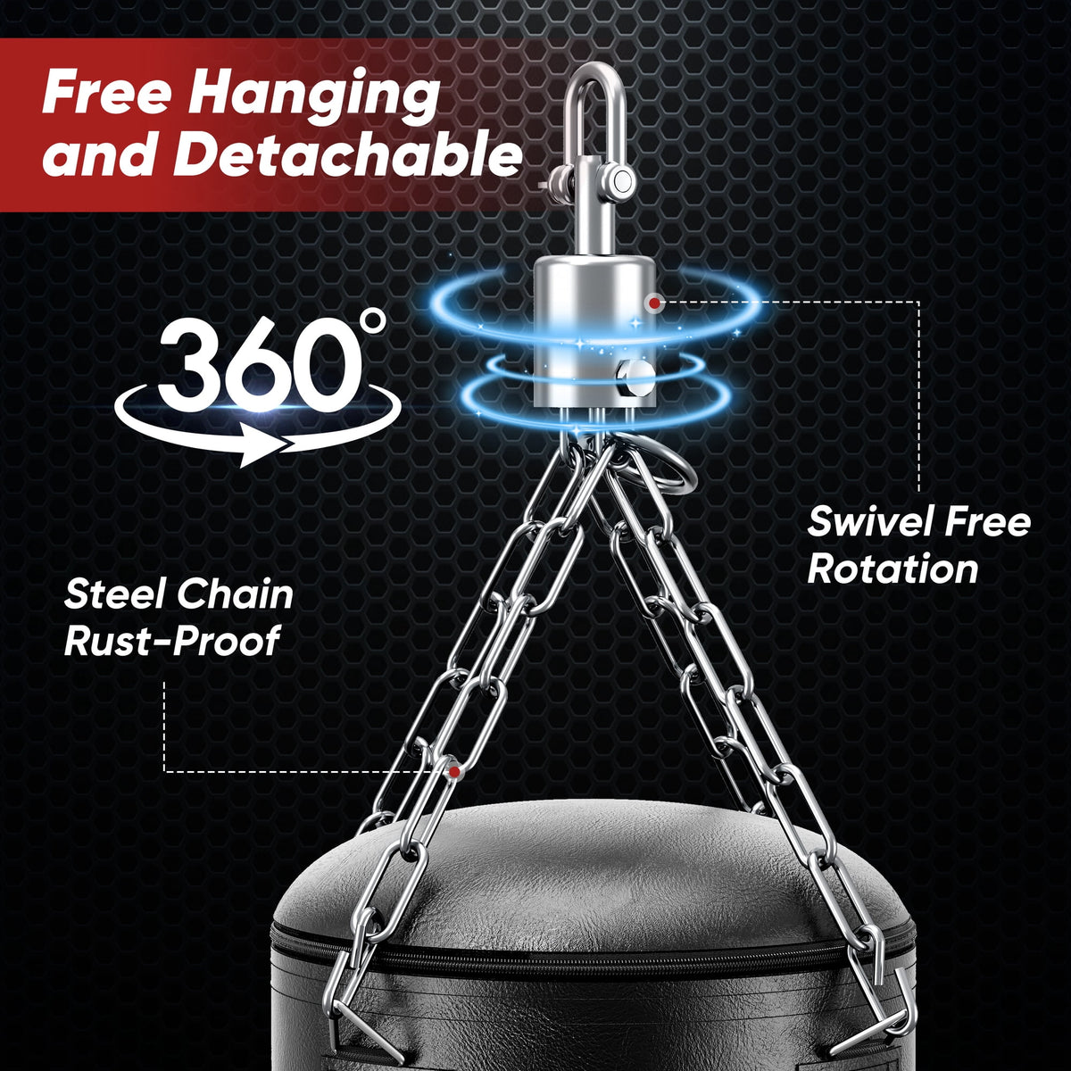Doulami Punching Bag for Adults 4FT PU Heavy Boxing Bag Set Hanging Boxing Bag Kit w/ 12oz Gloves